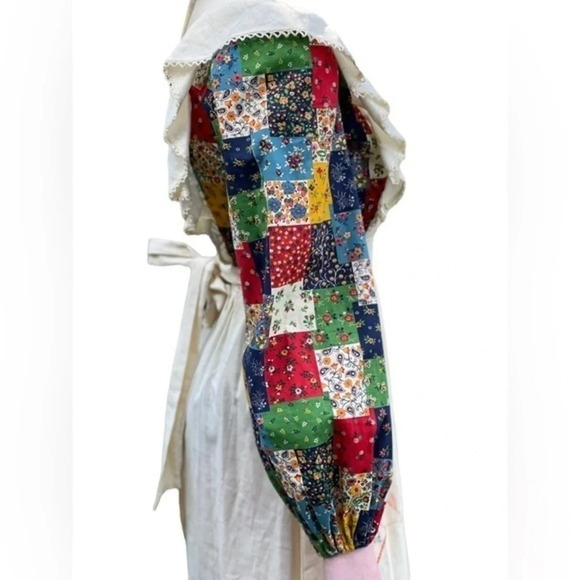 70's Vintage Vicky Vaughn Junior Patchwork Prairie‎ Dress - Picture 5 of 9